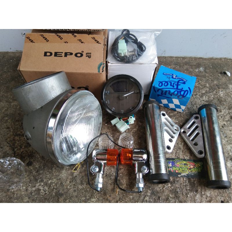 PAKET SET LAMPU YL BABON BATOK LAMPU YL BABON REVLEKTOR DEPO SPEEDOMETER BULAT DIGITAL SEIN PALU BUL