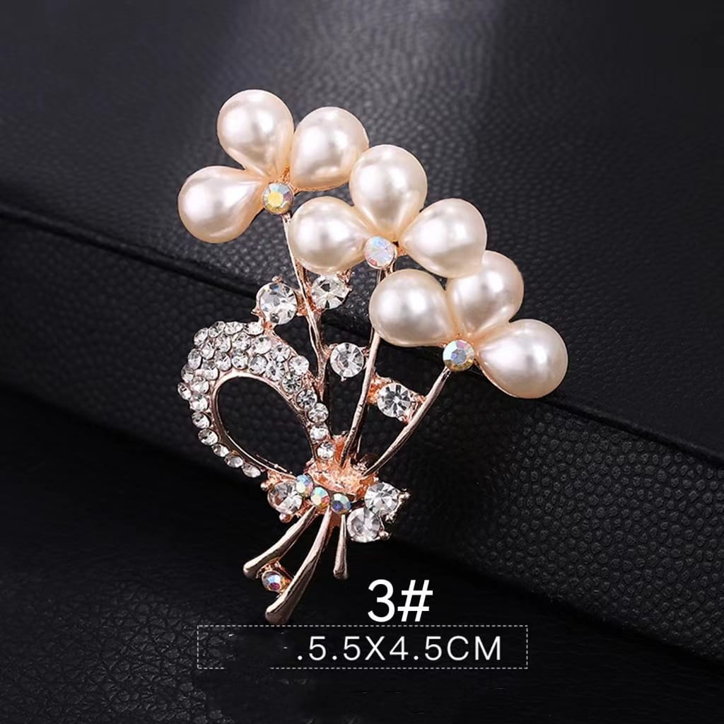 Elegant Pin Bros Cantik ala Korea - premium brooch - aksesoris hijab - bros kebaya