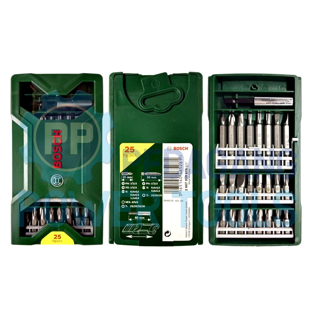 TERMURAH - BOSCH 25 PIECE MINI X-LINE SET MATA OBENG VARIASI