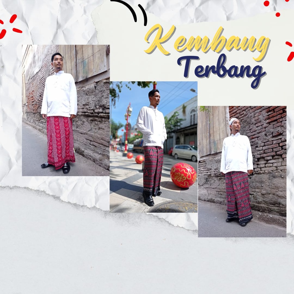 SARUNG GOYOR RAYON CAP KEMBANG TERBANG JUMBO (1801664) - KEMBANG TERBANG