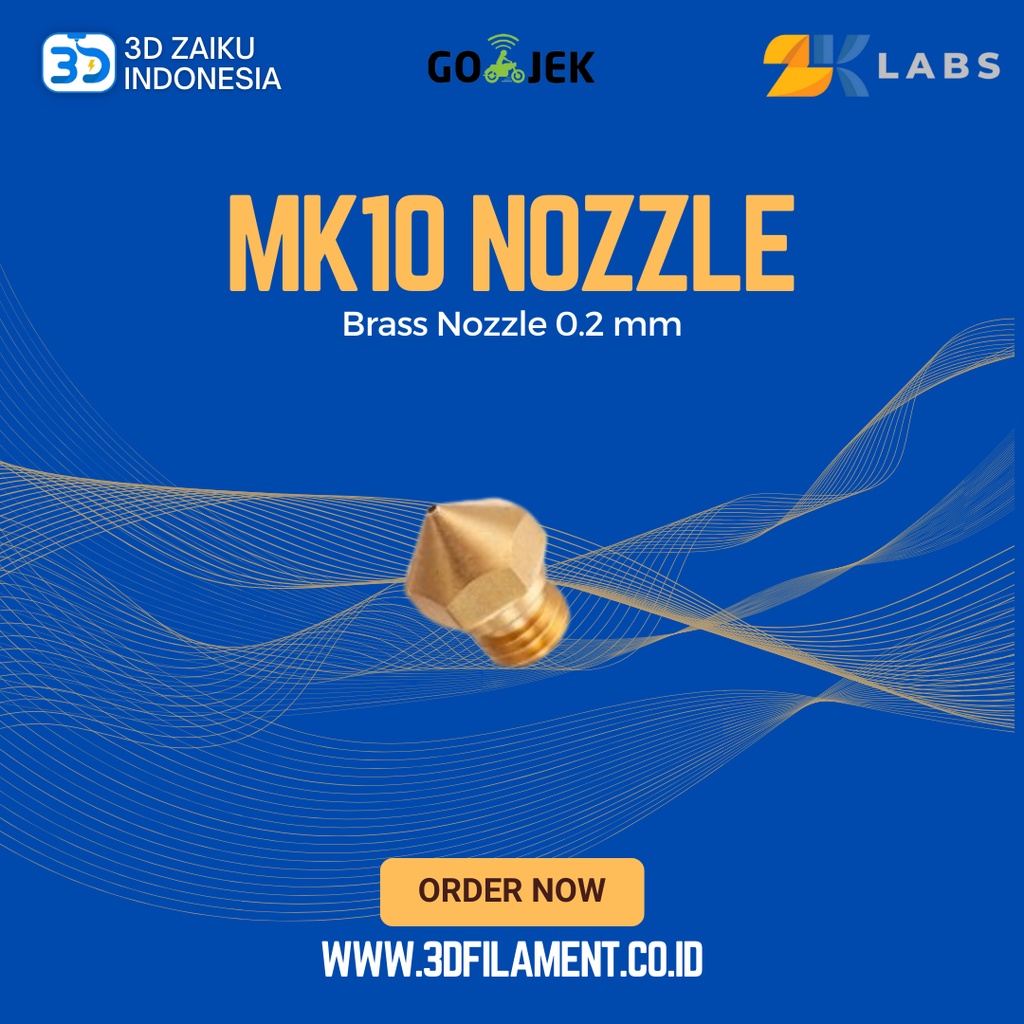 MK10 Brass Nozzle for 3D Printer