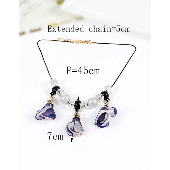 LRC Kalung Fashion Alloy Resin Flower Necklace F6093X