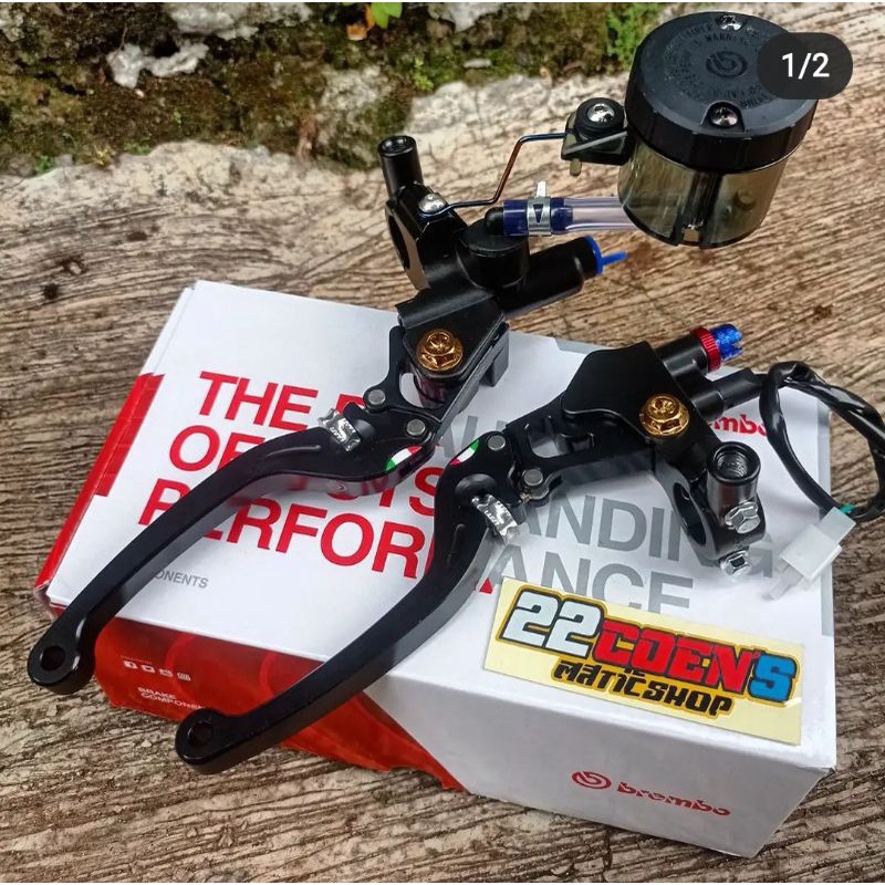 Master rem brembo RCS 98 Full black kiri kanan matic kopling universal