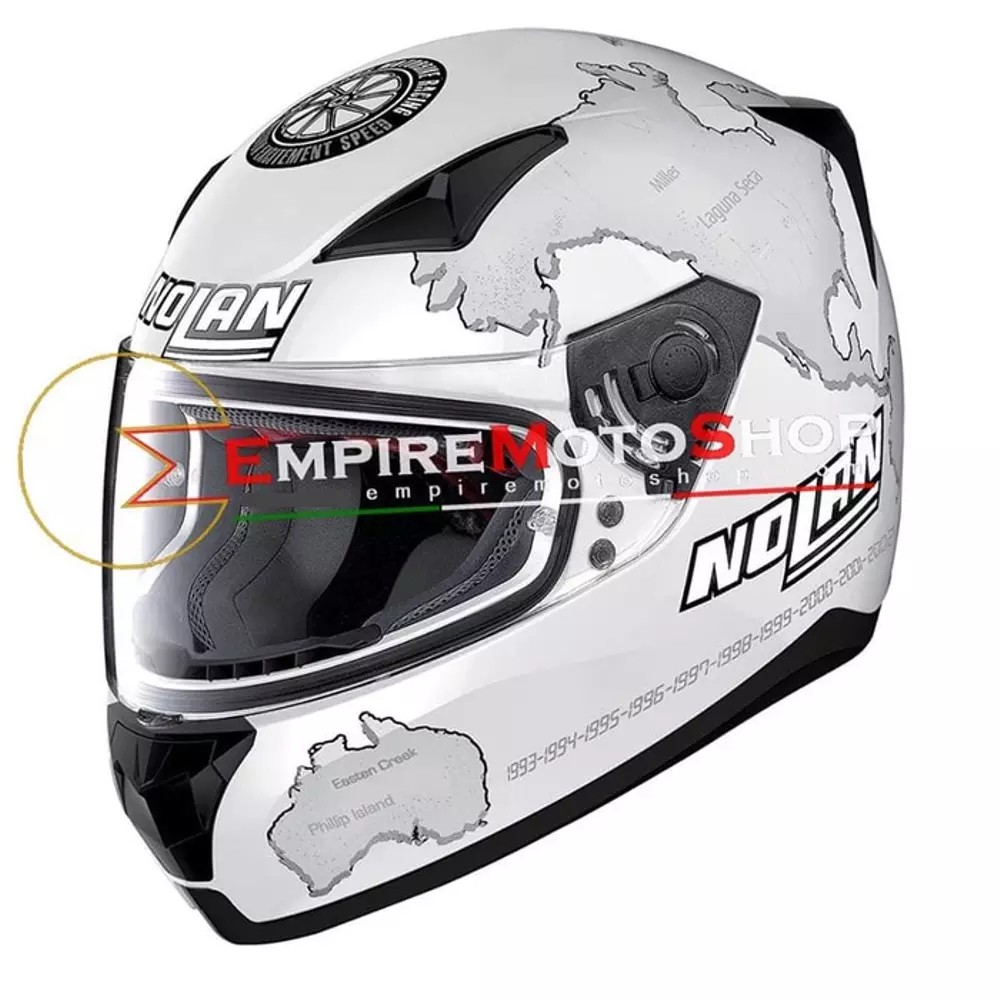 Helm Nolan N60.5 Checa Map White N605