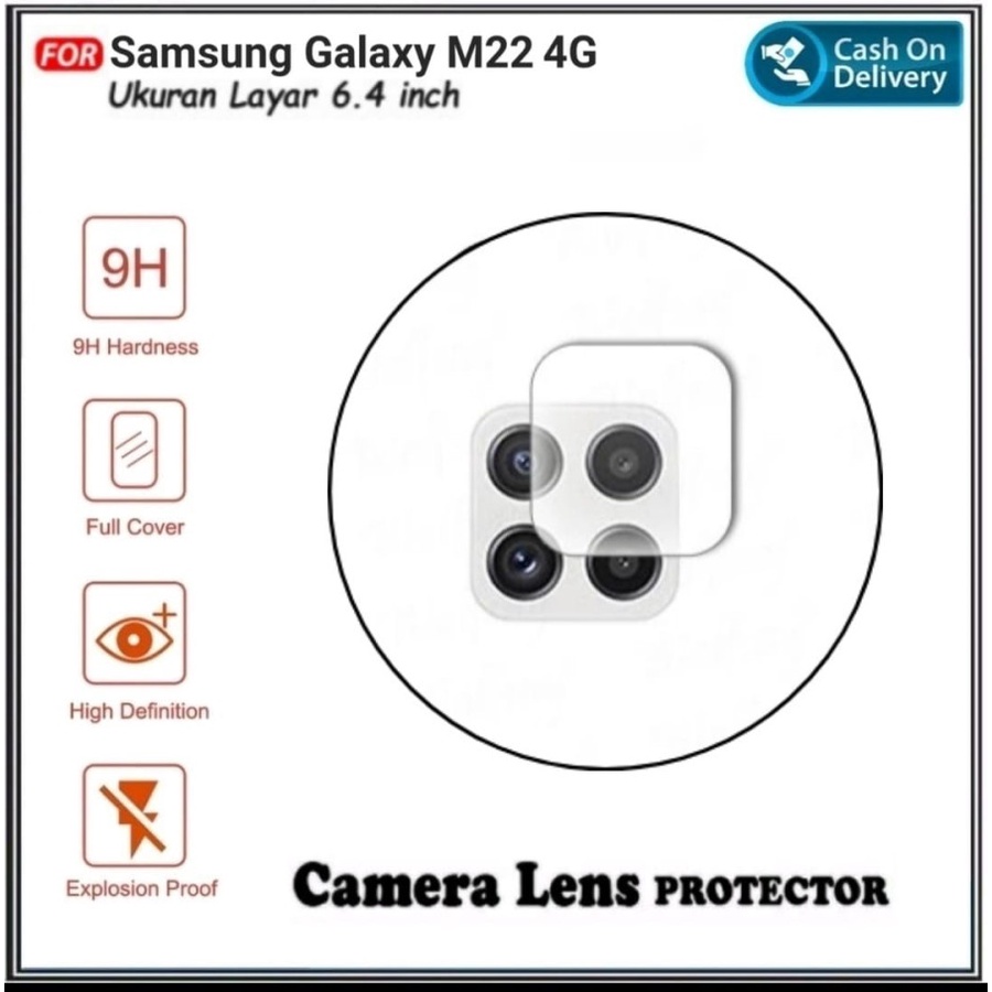 Samsung M22 4G Tempered Glass Camera Anti Gores Kamera Bening - D2