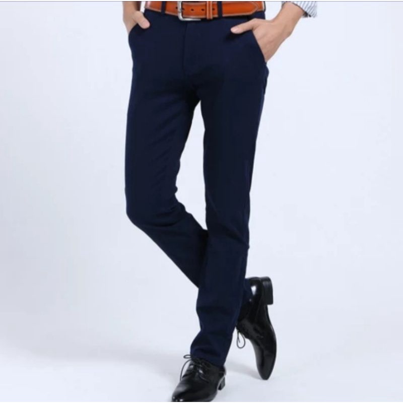 Full cotton Celana Panjang Chinos Pria Original Distro Hitam Krem Celana Pria Kasual Formal Kantor Santai Melar Chino Panjang