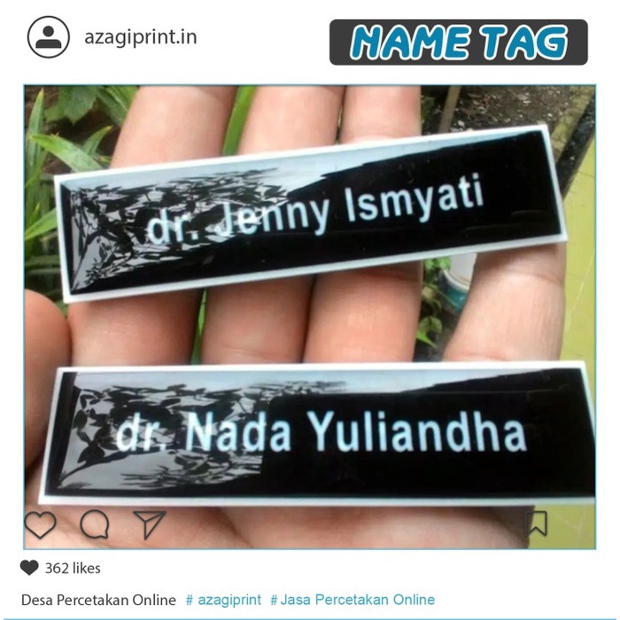 

Star Name Tag Magnet/Papan Nama Premium Kuningan Trendi