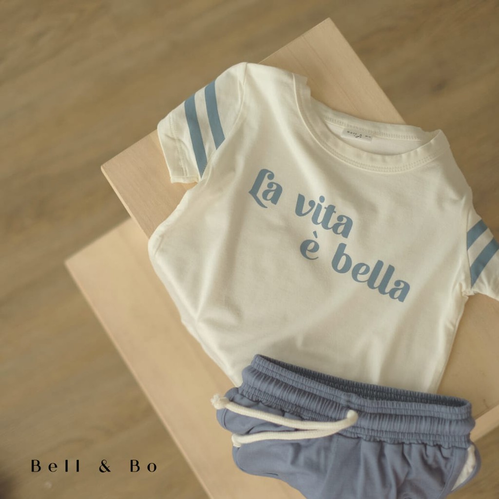 BELL AND BO SETELAN LUNA BAMBOO SETELAN BAJU ANAK  6 bulan - 4 Tahun