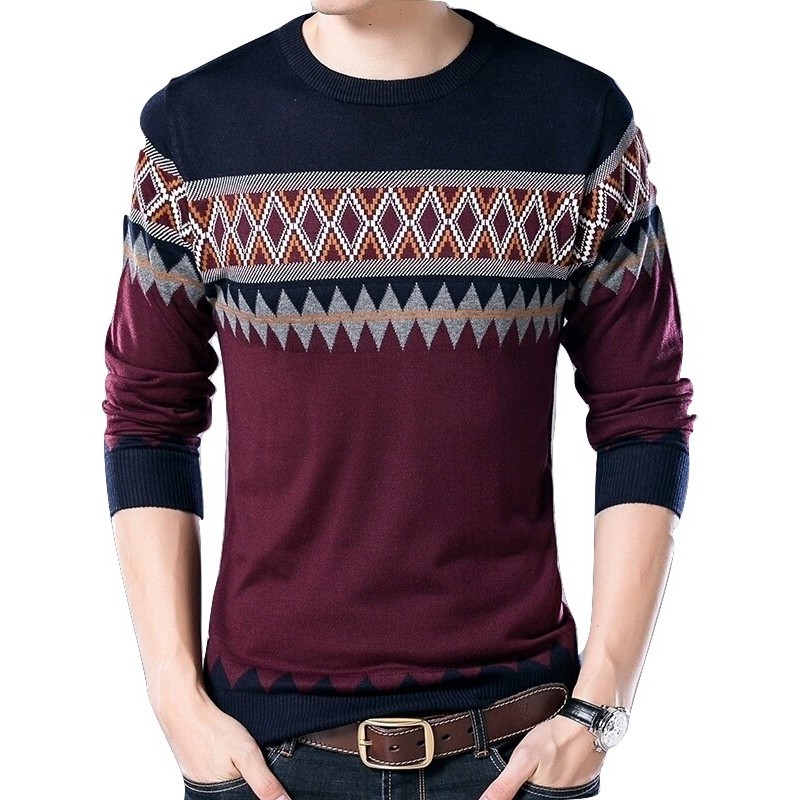  Sweater  Pria Rajut  Harfiz Maroon Shopee  Indonesia