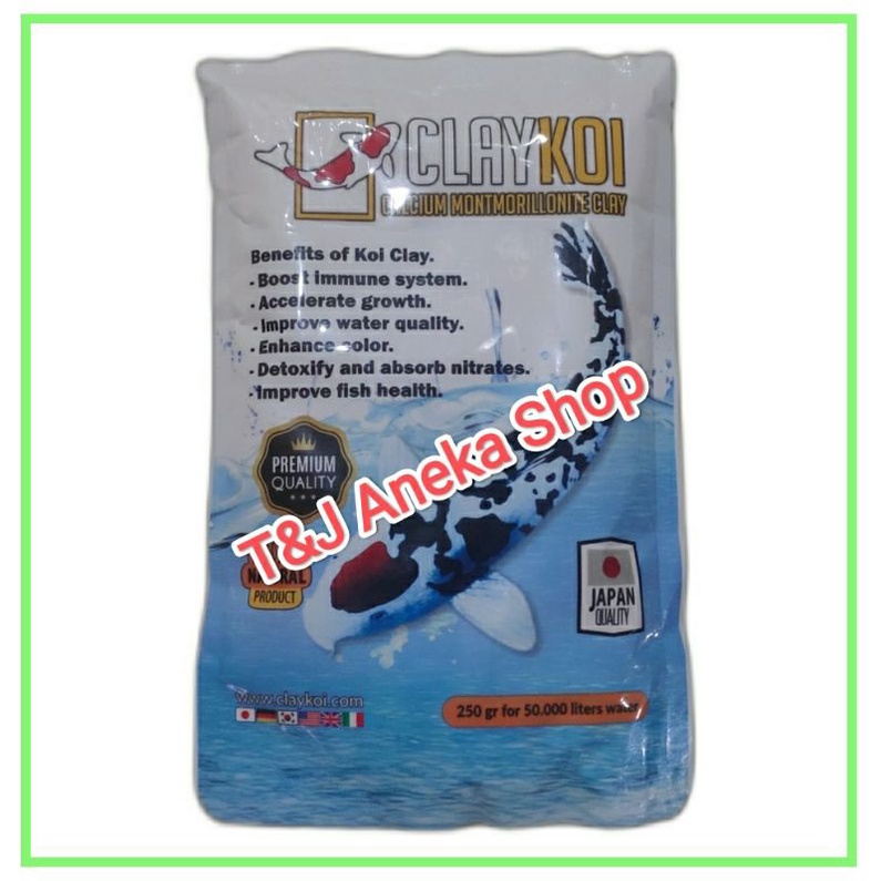 ClayKoi Clay Koi Premium Calsium Clay Penjernih Air Kolam Koi 250 gram
