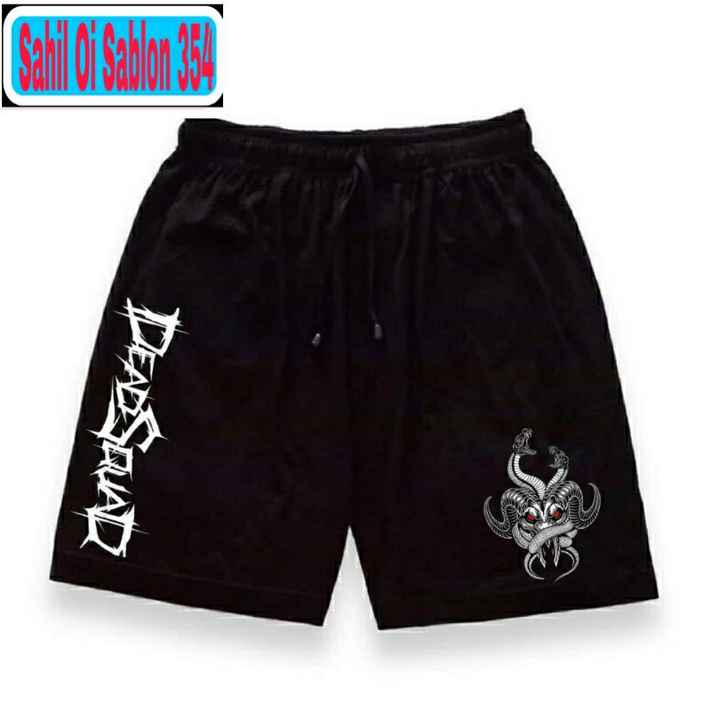 BEST SELLER/CELANA PENDEK DEADSQUAD CELANA BOXER  DEADSQUAD BAND METAL shortpant pria wanita Dewasa 