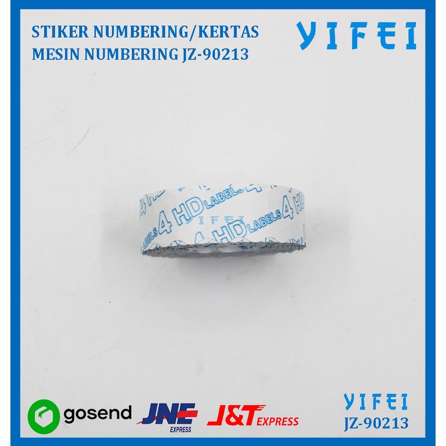 STIKER NUMBERING/KERTAS MESIN NUMBERING 8 DIGIT YIFEI JZ-90213