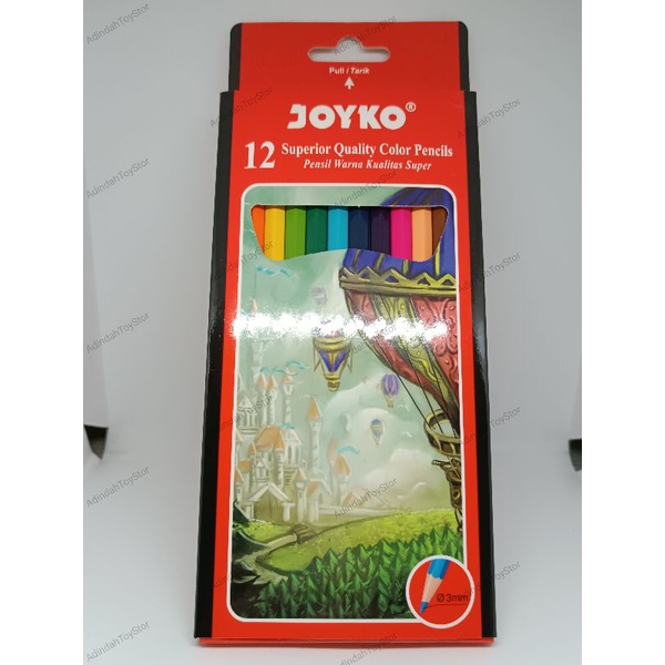 

pensil warna kayu joyko 12 warna cp 100