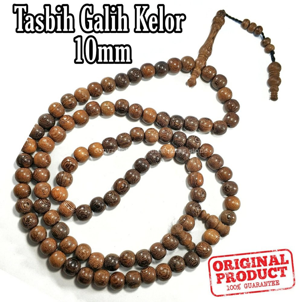 TASBIH KAYU GALIH KELOR 10MM ASLI JAMINAN BERGARANSI