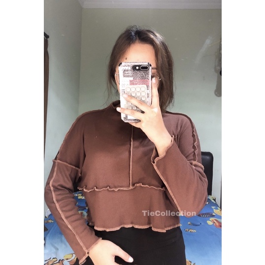 Kara Sweater Crop Top Rib