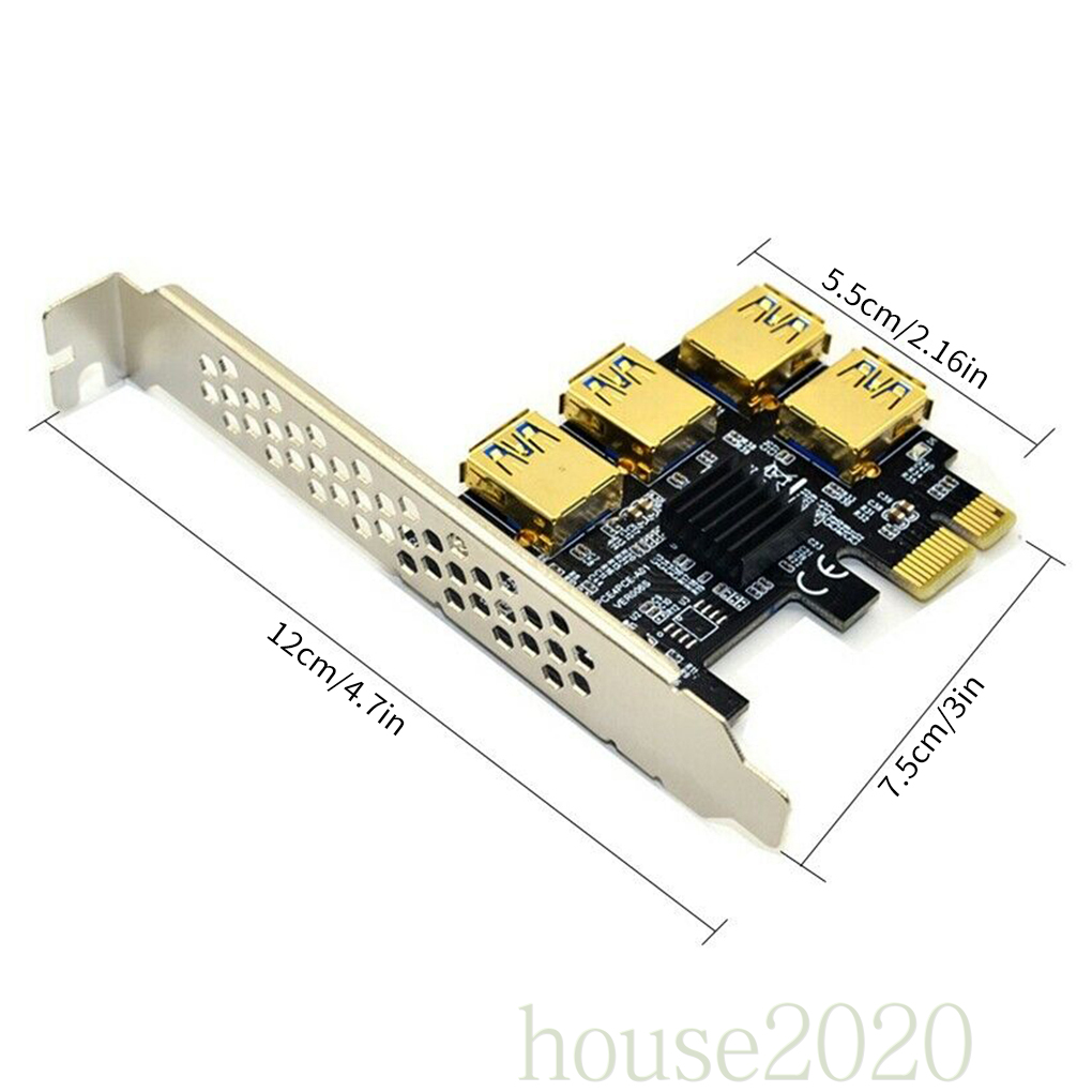 Pci-E Kartu Ekspansi Pci-E Ke Usb 1 Ke 4 Dengan 4 Usb 3.0