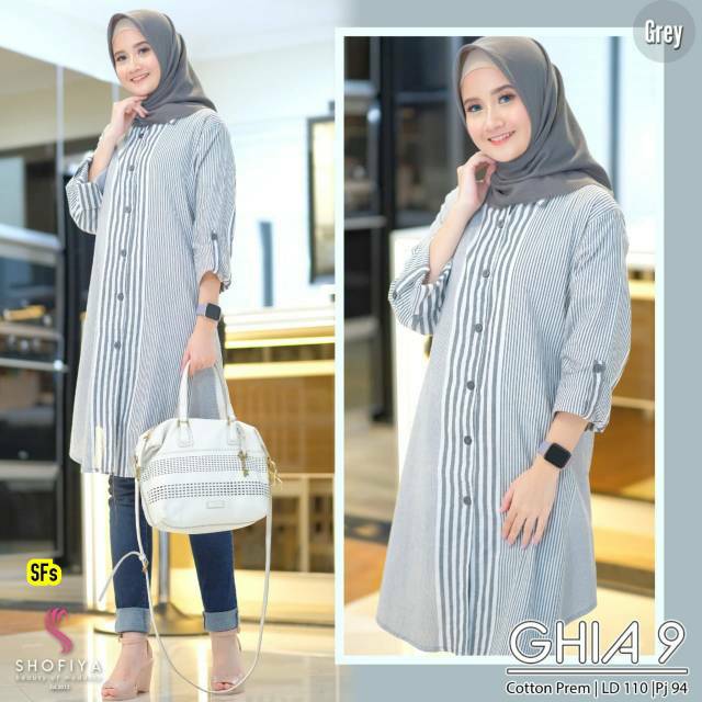 GHIA #9 ORI BY SHOFIYA/tunik katun/tunik wanita