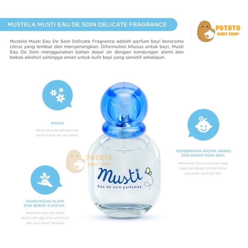 Mustela Musti Eau De Soin Delicate Fragrance 50ml / Parfum bayi