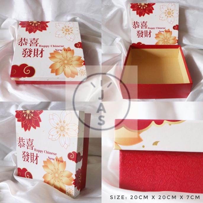 

[COD] kotak kue 20x20x7 hard box / handmade / edisi chinese new year imlek [COD]