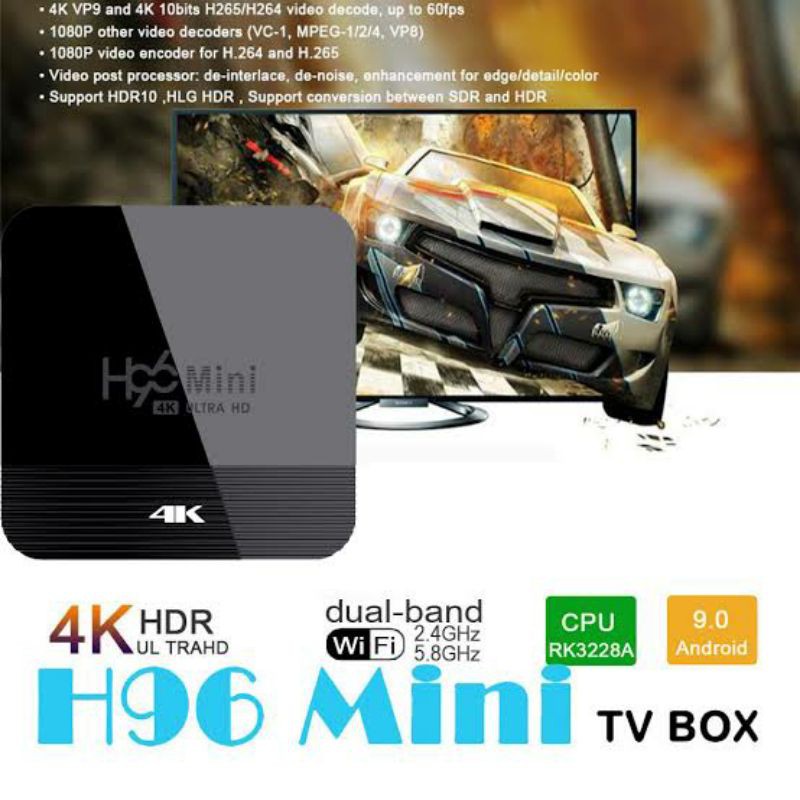 STB Vontar Mini H96 Smart Tv Box 4K Received Android  9.0