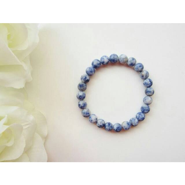 Gelang Batu Kesehatan Batu Sodalite Biru