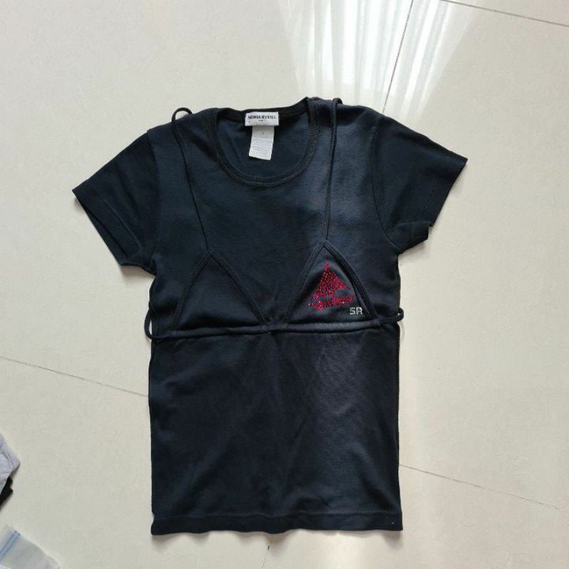 Authentic Sonia Rykiel tshirt with triangle bra