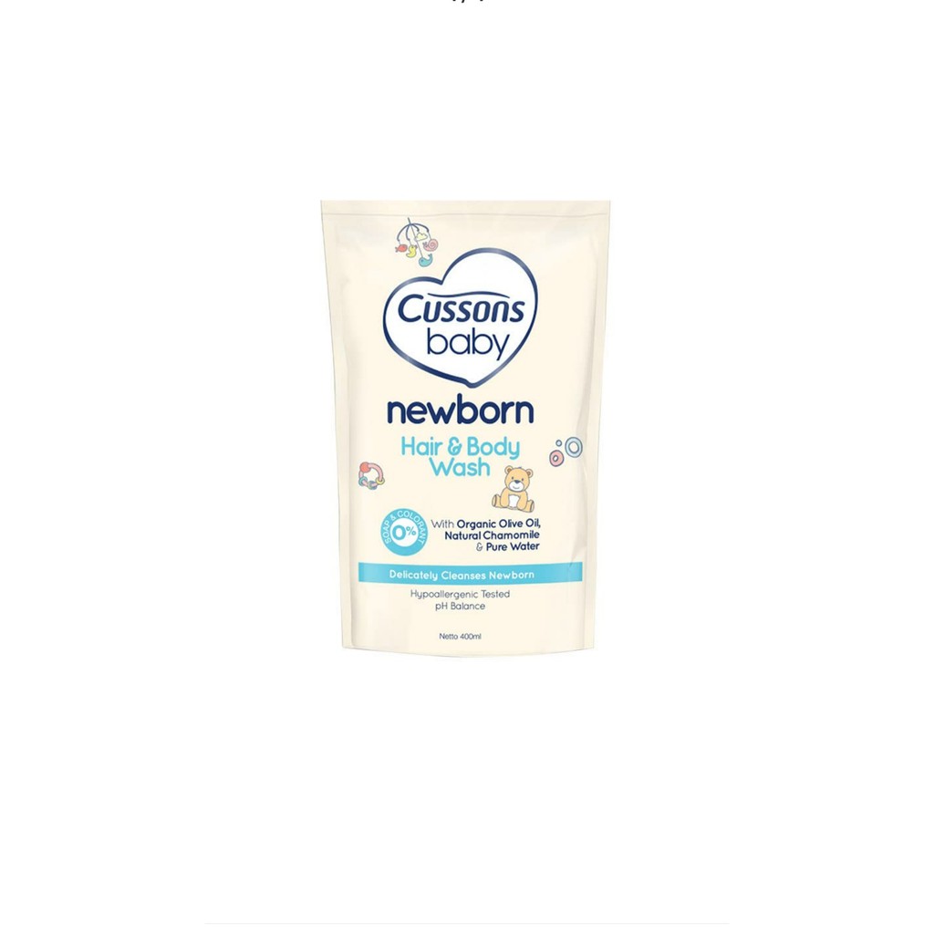 Cussons Baby Hair &amp; Body Wash New Born, Mild&amp;Gentle 400ml