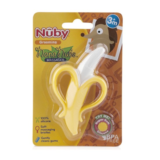 Nuby Banana Tooth brush / teether banana / gigitan bayi / teether bayi / baby teether