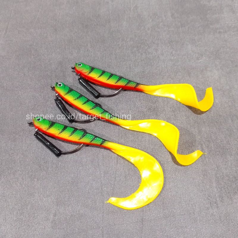 Soft Lure Jumbo Khusus Toman &amp; Gabus Babon 13gr - Umpan Casting Haruan Softlure 10cm