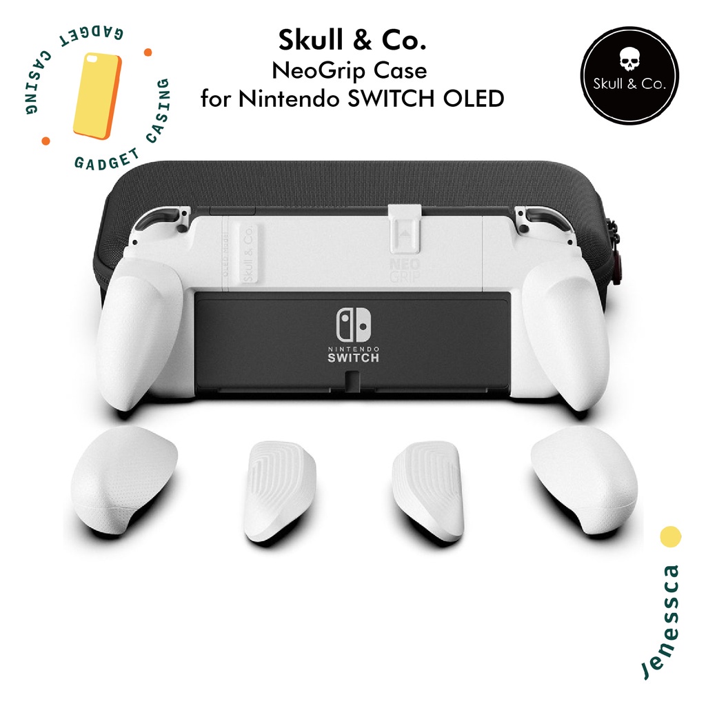 Nintendo Switch OLED Case Skull &amp; Co. GripCase NeoGrip Casing Switch OLED White &amp; Animal Crossing Limited Edition