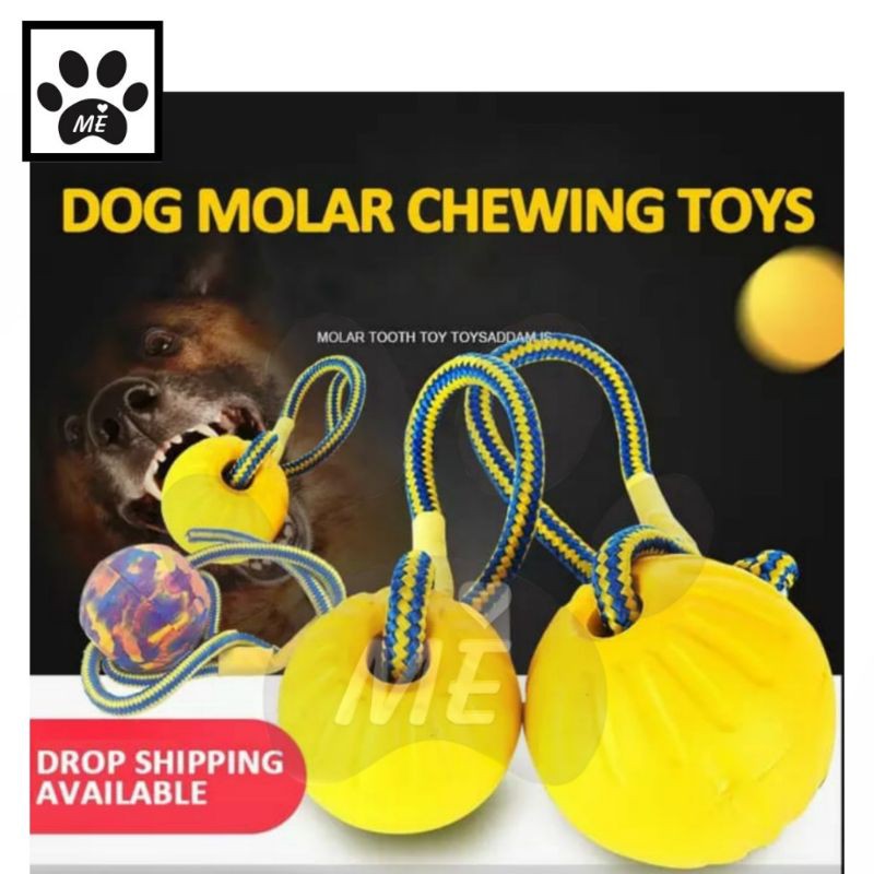 Mainan Anjing &quot;TUG OF WAR YELLOW&quot; Dog Cotton Ball Toys