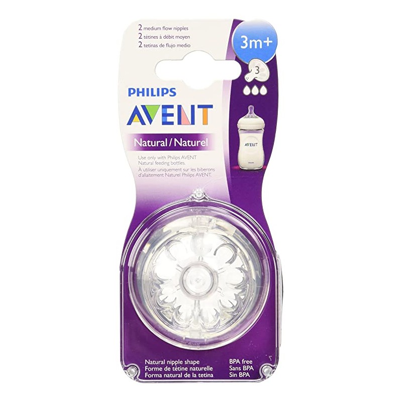 Philips Avent Natural Nipple Dot Soft Teat New Design 2pcs Dot Bayi Avent