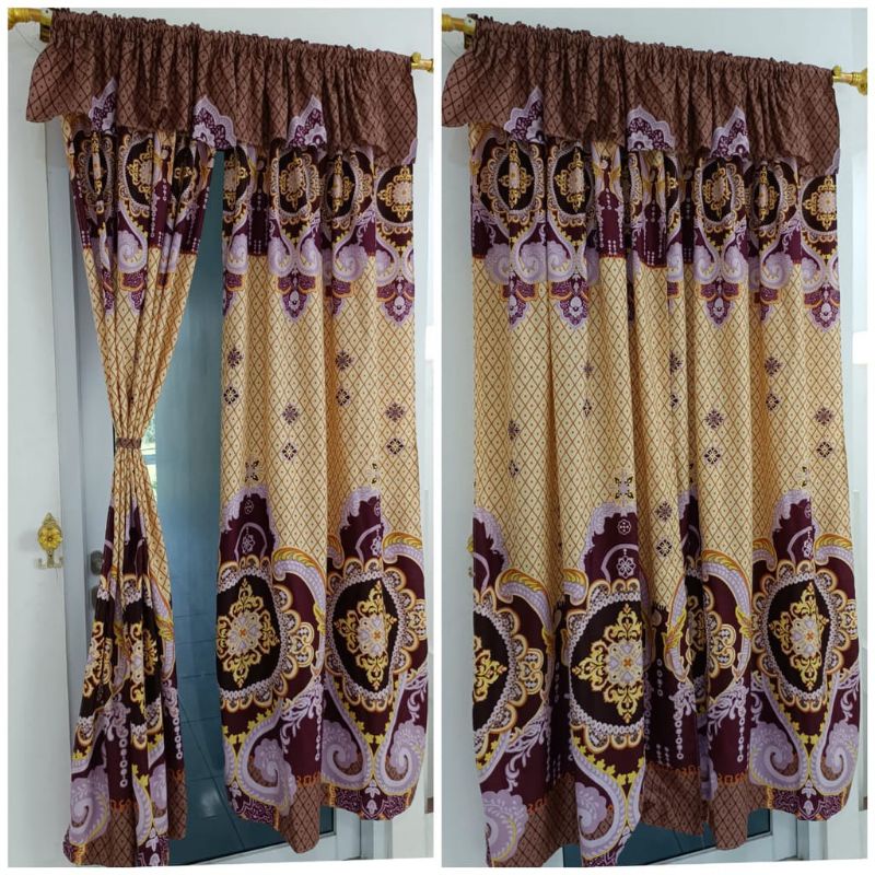 Gorden Serut / Hordeng Serut Belah Tengah Motif Batik Kratos