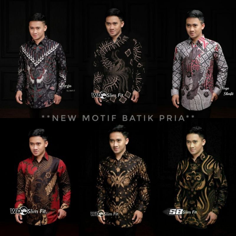 BATIK NAKULA batik pria kemeja batik pria lengan panjang size m l xl xxl terlaris