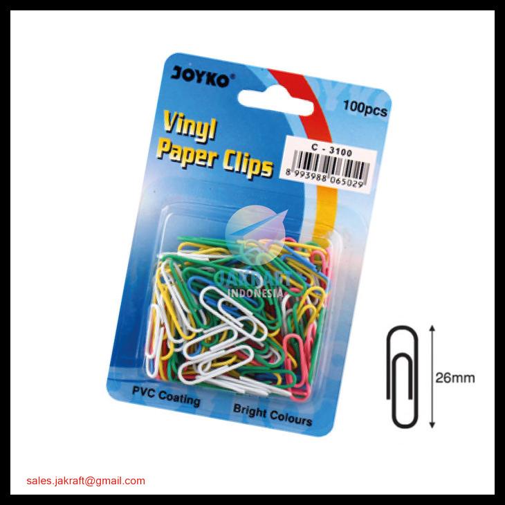 

Paper Clip Klip Kertas Warna Joyko Kenko C-3100 No.3 Ecer Grosir Kode 805