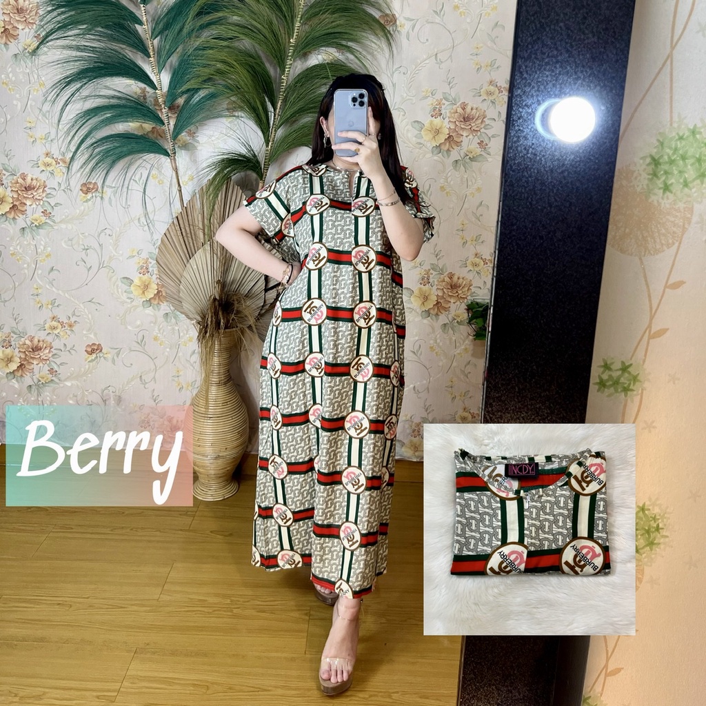 PART1 NCDY HOMEWEAR DASTER PANJANG SEMATA KAKI LD 130cm BUSUI FRIENDLY JUMBO-Berry