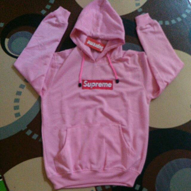 Sweater hoodie anak supreme bordir murah