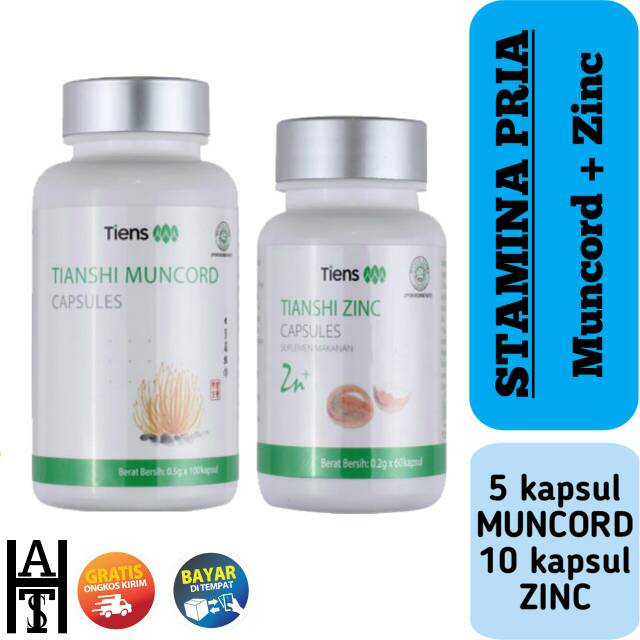 Tiens Stamina Pria - Muncord Zinc - Kemasan Ecer 5 Muncord 10 Zinc