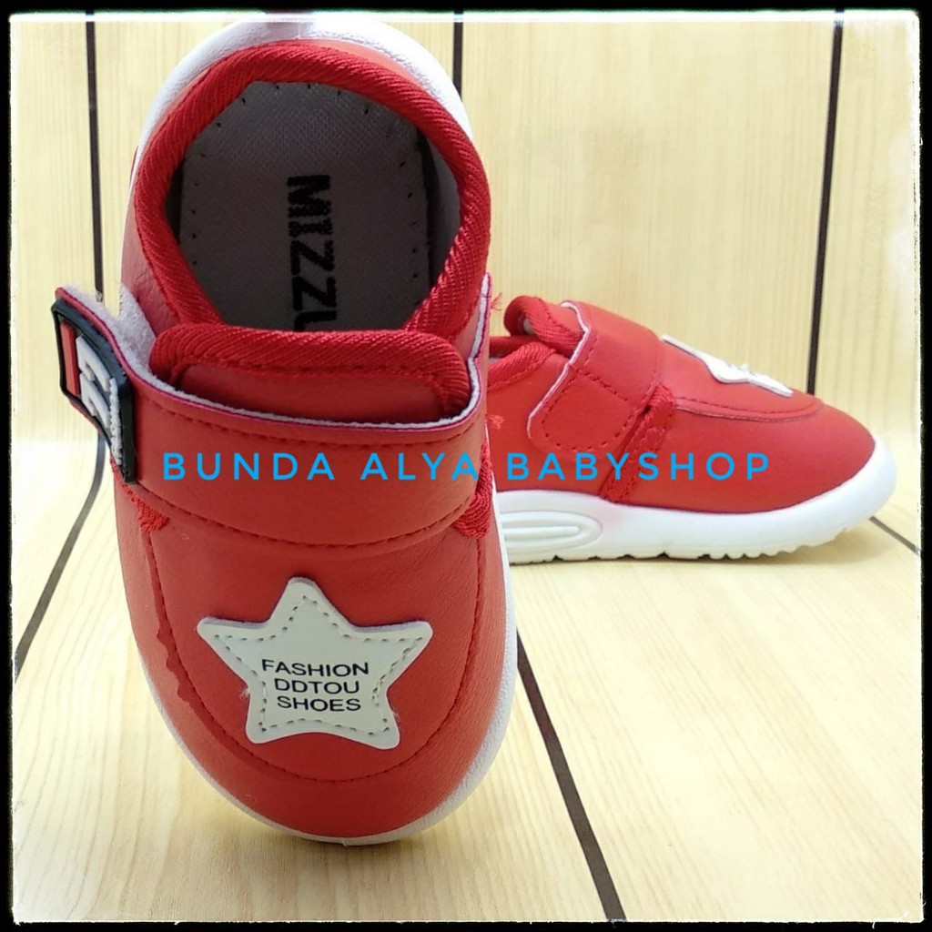 Sepatu Anak Laki Laki IMPORT Usia 6 bulan 1 2 Tahun MERAH - Sepatu Anak Cowok Cewek Belajar Jalan Empuk Lentur Anti Licin