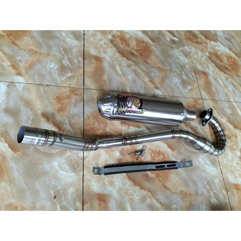 knalpot KAWAHARA KLX full system.leher full cacing