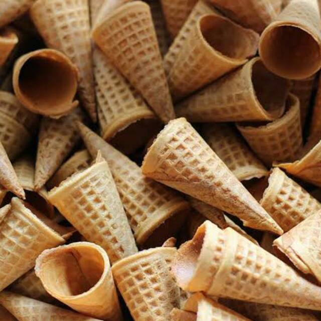 Cone ice cream waffle kerucut 10pcs/roll khusus gojek/grab