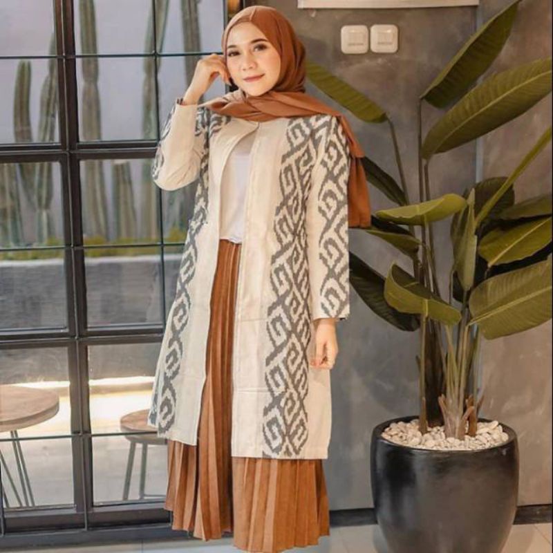 Cardigan Tenun Outher tenun toraja white Original