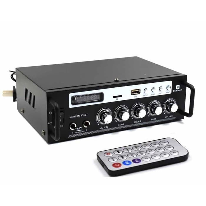 FLECO AK-808BT Amplifier Bluetooth Stereo Ampli + USB + FM Radio