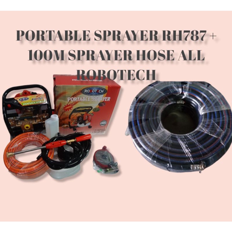 PORTABLE SPRAYER RH787 PLUS 100M SELANG ROBOTECH