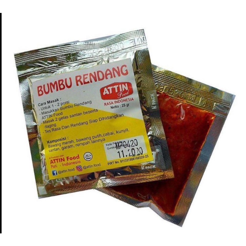 

Bumbu Rendang 25 gr (5's) Attin Food