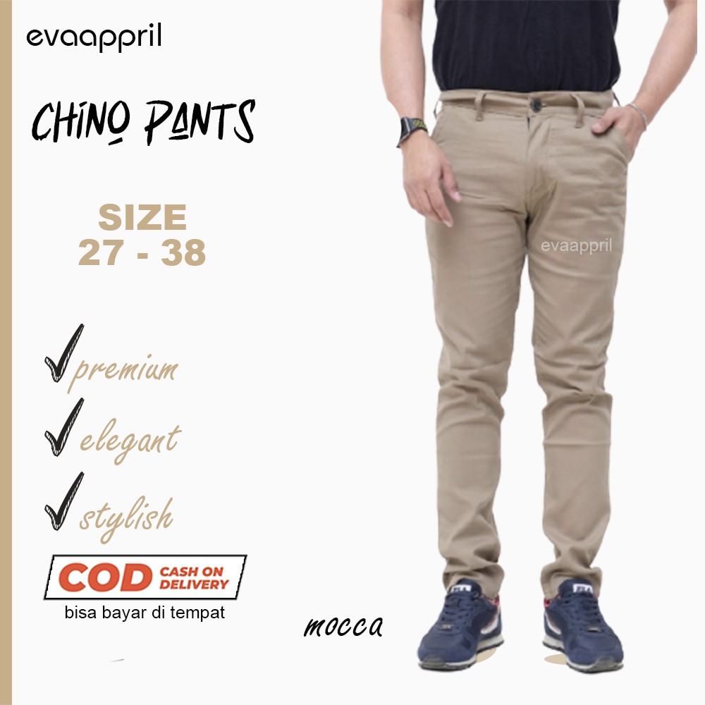 Celana Chino Panjang Pria Stretch Chino 100% Original Celana Chino Pants Kerja Panjang Cowok