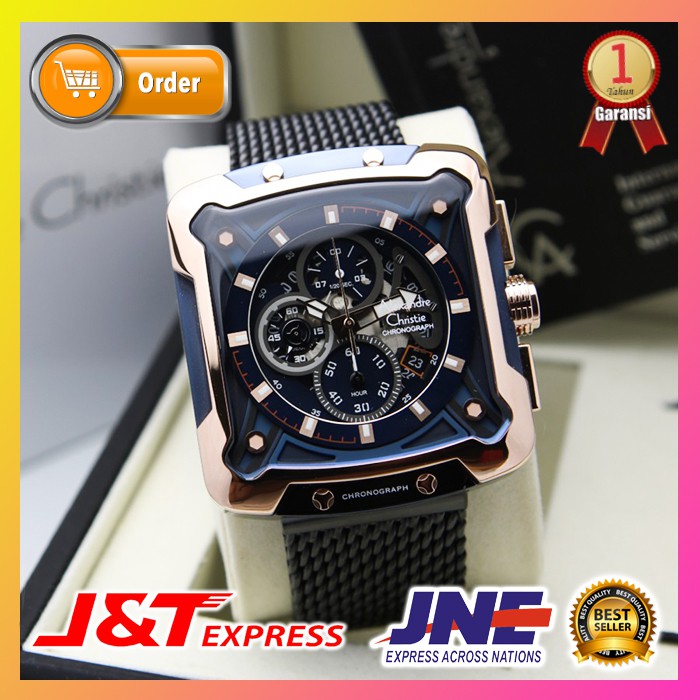 JAM TANGAN ALEXANDRE CHRISTIE ALEXANDER CHRISTIE PRIA COWOK ORIGINAL ORI AC 3030 BLACK BLUE ROSEGOLD