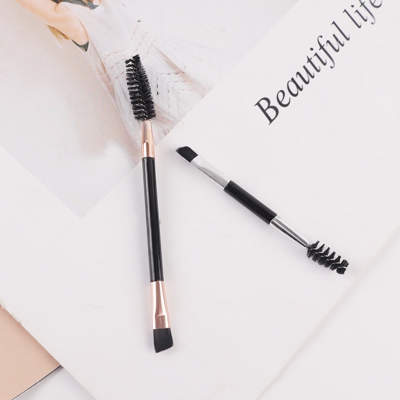 1pc Pensil Alis + Brush Bulu Mata 2 in 1 Multifungsi Adjustable Untuk Makeup / Kosmetik Wanita