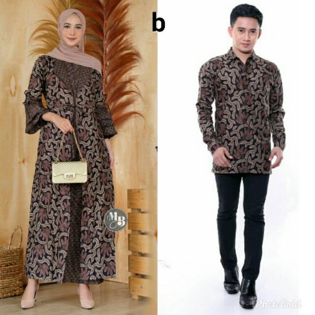 COUPLE kartika FASHION BATIK MUSLIM modern BAJU KONDANGAN Simple