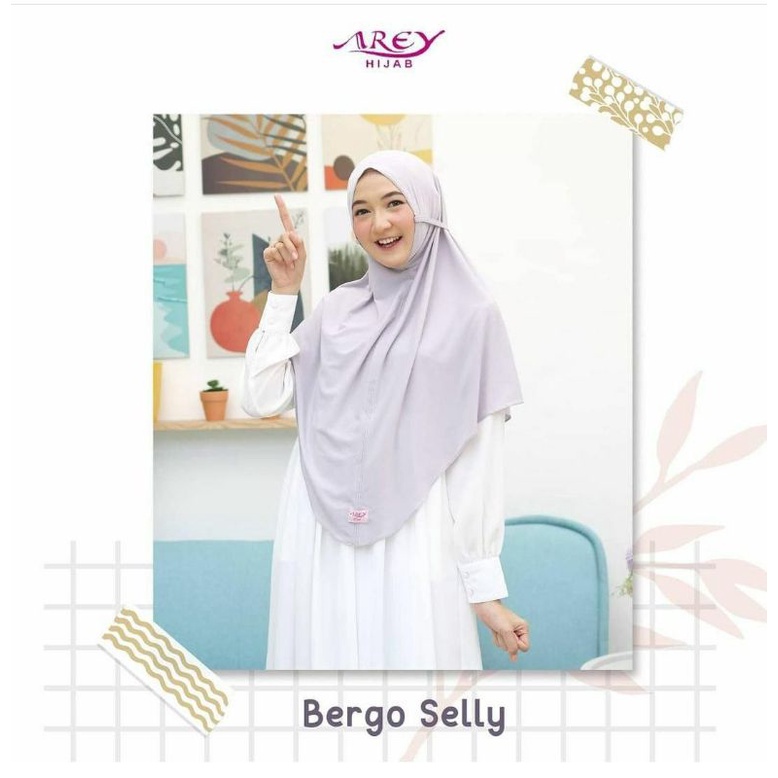 { ORIGINAL AREY HIJAB } Bergo Selly Bergo No Pad Bergo Tali-4